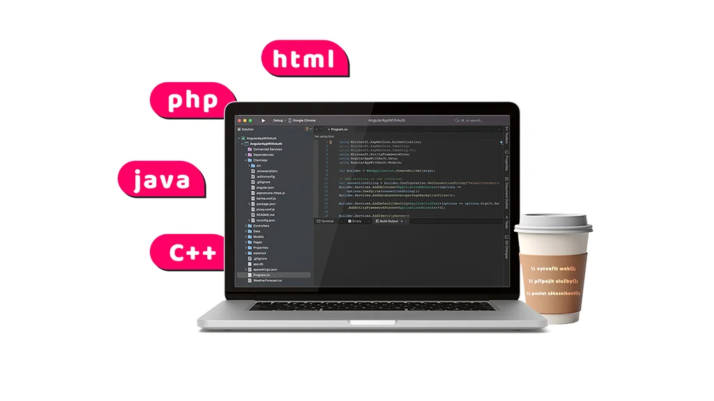 Full stack developer úvodní banner