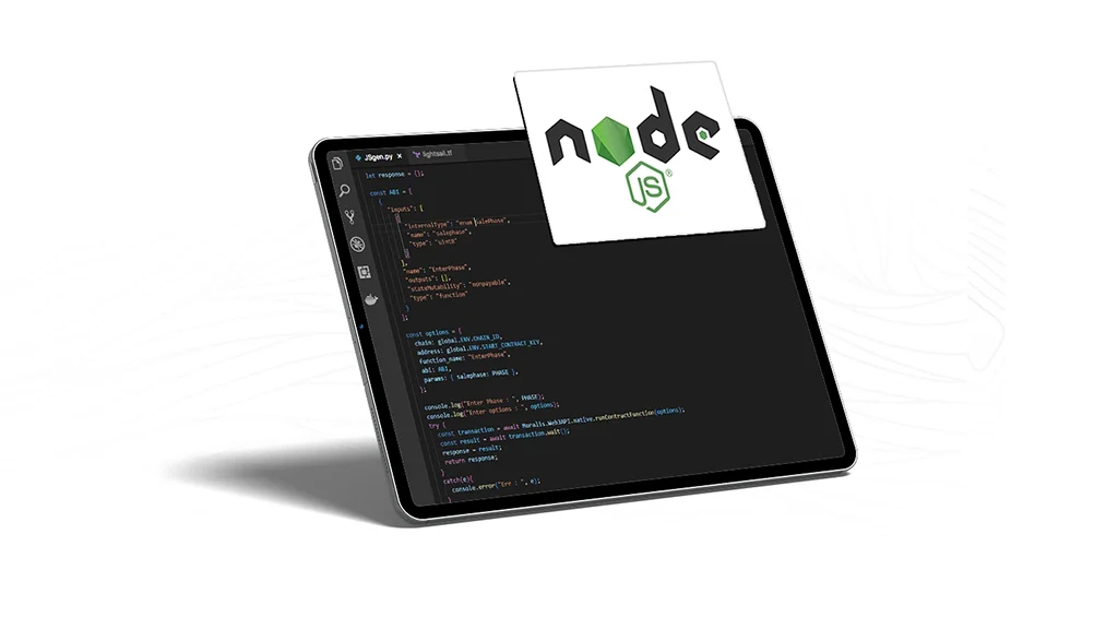 Programátor Node.js úvodní banner