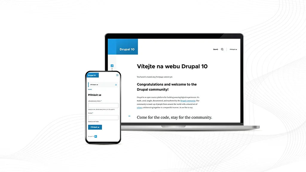 Tvorba webových stránek Drupal úvodní banner