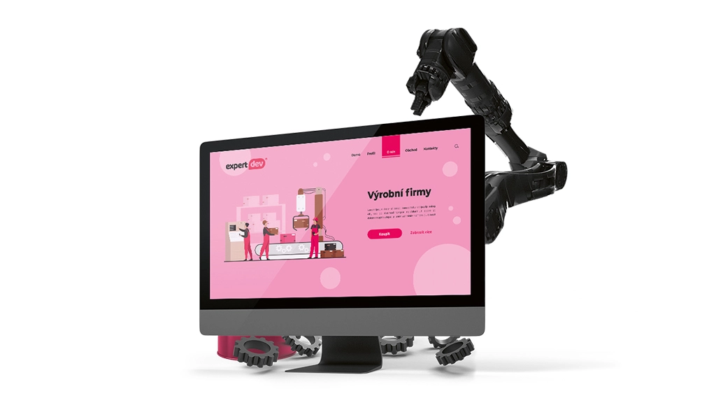 Tvorba webových stránek pro výrobní firmy úvodní banner