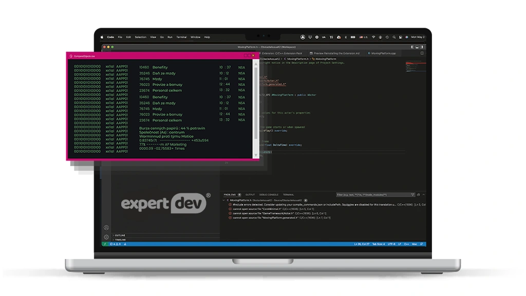 Vývoj software na míru úvodní banner